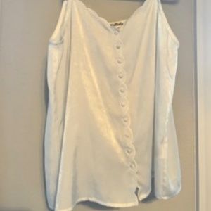White satin tank